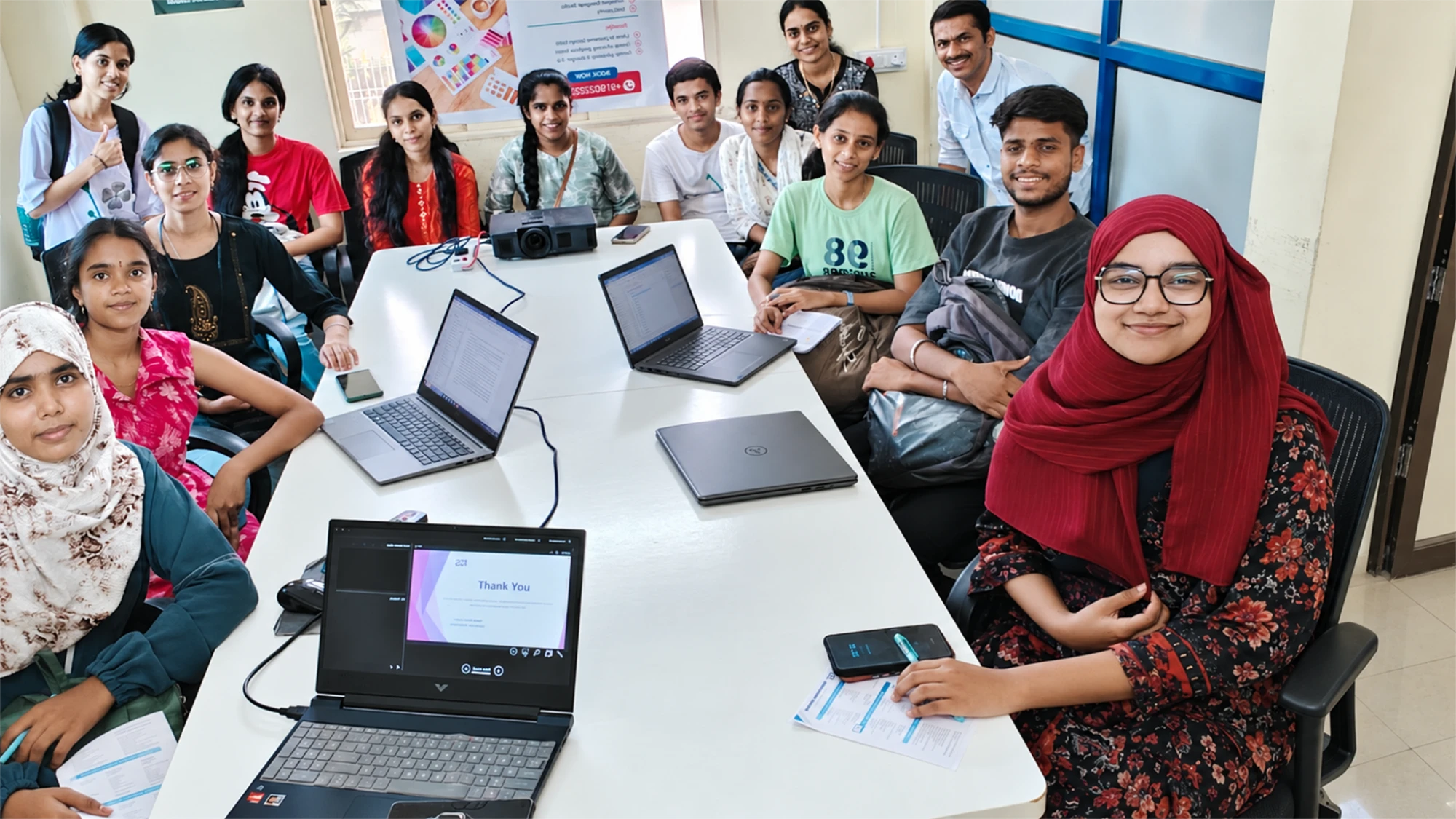 Workshop batch with laptops